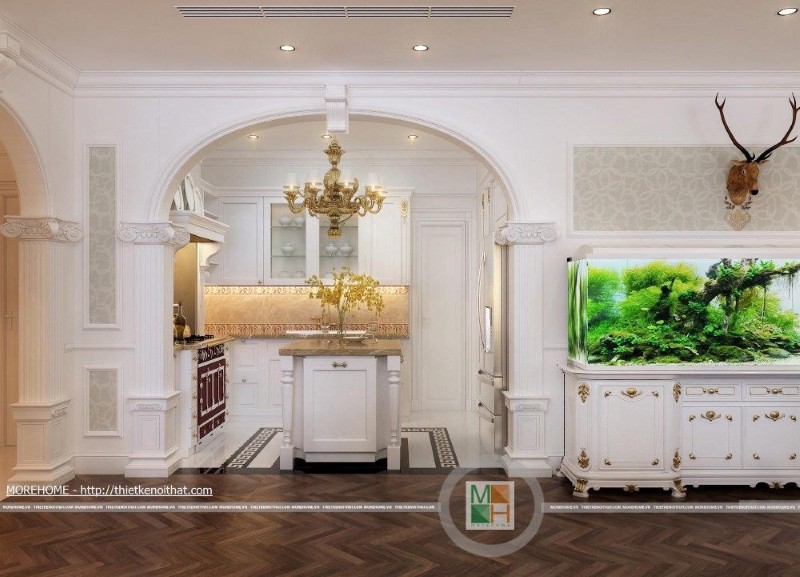 Thiết kế nội thất chung cư Royal city tân cổ điển